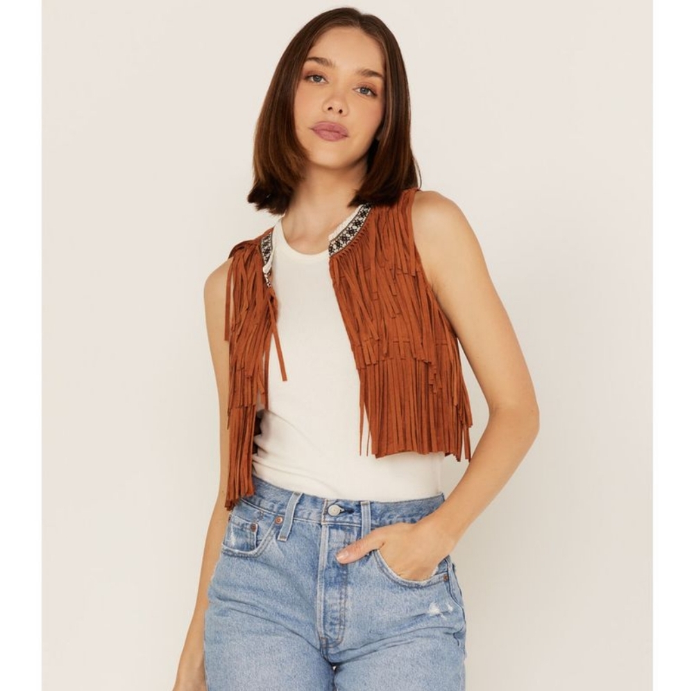 Women's Shyanne Fringe Crop Vest